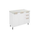 Ver imagem 1 de Módulo Cozinha Bertolini Colors Balcão C/ Tampo 6114 C/ 3 Portas e 2 Gavetas 105cm Branco-