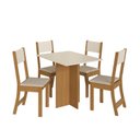 Ver imagem 6 de Conjunto para Sala de Jantar com 4 Cadeiras Talita Marrom/Off White
