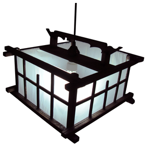 Lustre Oriental Luminária Rustico de Madeira Artesanal Sala Quarto Restaurante Hotel Pousada