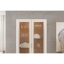 Ver imagem 4 de Cristaleira Sala Jantar Olivia C/ 2 Portas (2 C/ Vidro) 179x80cm Off White/freijó - Dj Móveis