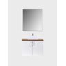 Gabinete para Banheiro com Cuba e Armario 80cm Mdf Freijo com Branco Paris - On Móveis - 10