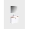 Gabinete para Banheiro com Cuba e Armario 80cm Mdf Freijo com Branco Paris - On Móveis - 11