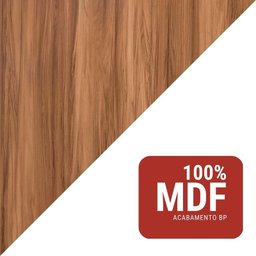 Gabinete para Banheiro com Cuba e Armario 80cm Mdf Nogal com Branco Paris - On Móveis - 2