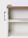 Ver imagem 2 de Gabinete para Banheiro com Cuba e Armario 80cm Mdf Freijo com Branco Paris - On Móveis
