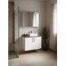 Gabinete para Banheiro com Cuba e Armario 80cm Mdf Freijo com Branco Paris - On Móveis - 1