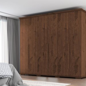 Guarda Roupa Casal em Mdp com 6 Portas Everet