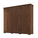 Ver imagem 3 de Guarda Roupa Casal Everest 6 Portas de Bater 5 Gavetas Marrom/Jacaranda