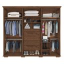 Ver imagem 2 de Guarda Roupa Casal Everest 6 Portas de Bater 5 Gavetas Marrom/Jacaranda