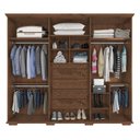 Ver imagem 2 de Guarda Roupa Casal Everet 6 Portas de Bater 5 Gavetas Marrom/Jacaranda