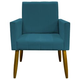 Kit 4 Poltronas Decorativas Mari Suede Pé Palito 30cm Castanho - 3