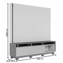 Ver imagem 5 de Conjunto Sala de Estar Estante Home Ideal para TV até 75' com LED + Cristaleira 2 Portas + 1 Buffet