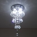 Ver imagem 2 de Lustre de Cristal Torre, Base de Inox 30cm de Diâmetro com 40cm de Altura, Para Sala de Jantar/Estar