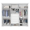 Ver imagem 2 de Guarda Roupa Casal Everet 6 Portas de Bater 5 Gavetas Branco/Absoluto