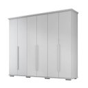 Ver imagem 3 de Guarda Roupa Casal Everet 6 Portas de Bater 5 Gavetas Branco/Absoluto