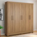 Ver imagem 1 de Guarda Roupa Casal 6 Portas e 3 Gavetas Prático - Amêndola Touch