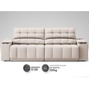 Ver imagem 5 de Sofá com Porta Copos e Carregador Usb Retrátil e Reclinável Samurai 2,00m Velosuede Areia -