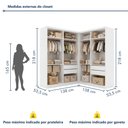 Ver imagem 3 de Closet Infantil sem Portas 4 Gavetas Seraphina Branco