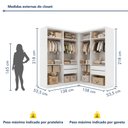 Ver imagem 3 de Closet Infantil sem Portas 4 Gavetas Seraphina Branco
