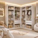 Ver imagem 1 de Closet Infantil sem Portas 4 Gavetas Seraphina Branco