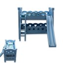 Ver imagem 1 de Brinquedo Berço com Escorregador - Modelo Beliche Cor:azul