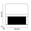 Ver imagem 7 de Kit Cabeceira e Calçadeira Baú Casal 1,40m Berlim Corano Bege - Pallazio