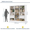 Ver imagem 3 de Closet Infantil sem Portas 4 Gavetas Isadora Branco