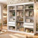 Ver imagem 1 de Closet Infantil sem Portas 4 Gavetas Isadora Branco