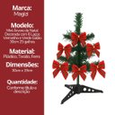 Ver imagem 2 de Mini Árvore de Natal Decorada 30cm com 6 Laços Vermelho e Verde Galão