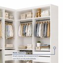 Ver imagem 5 de Conjunto Closet Infantil sem Portas 2 Módulos 6 Gavetas Valentina Branco