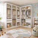 Ver imagem 1 de Conjunto Closet Infantil sem Portas 2 Módulos 6 Gavetas Valentina Branco