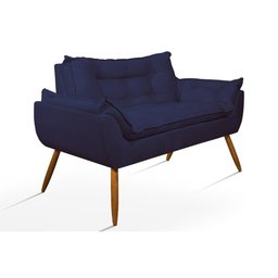 Kit Namoradeira Opala + 2 Poltronas para Sala Balaqui Decor Cor:azul Marinho - 7