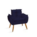 Ver imagem 4 de Kit Namoradeira Opala + 2 Poltronas para Sala Balaqui Decor Cor:azul Marinho