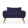Kit Namoradeira Opala + 2 Poltronas para Sala Balaqui Decor Cor:azul Marinho - 8