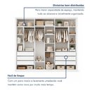 Ver imagem 4 de Módulo Closet Infantil sem Portas 6 Gavetas Amara Branco