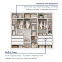 Ver imagem 4 de Módulo Closet Infantil sem Portas 6 Gavetas Amara Branco