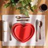 Conjunto 2 Pratos Sobremesa Porcelana Coração Beads Vermelho 28513 - 2