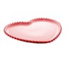 Conjunto 2 Pratos Sobremesa Porcelana Coração Beads Vermelho 28513 - 3