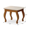 Ver imagem 2 de Banqueta Almofadada para Penteadeira Camarim Freijó - Móveis Luapa