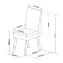 Ver imagem 4 de Conjunto Canto Alemão Baú com Mesa 90x90cm e 2 Cadeiras Scoth Mel e Cinza