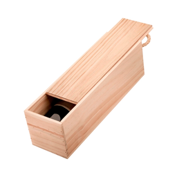 Caixa de Madeira Pinus com Tampa para Vinho - 1