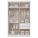Ver imagem 5 de Guarda Roupa Infantil Premium Elara 138cm 2 Portas 2 Gavetas Minastex Branco