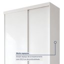 Ver imagem 6 de Guarda Roupa Infantil Premium Elara 138cm 2 Portas 2 Gavetas Minastex Branco