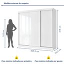 Ver imagem 4 de Guarda Roupa Infantil Premium Elara 138cm 2 Portas 2 Gavetas Minastex Branco