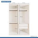 Ver imagem 7 de Guarda Roupa Infantil Premium Arabella 138cm com Espelho 2 Portas 2 Gavetas Minastex Branco