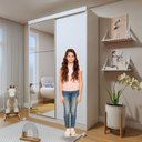 Ver imagem 6 de Guarda Roupa Infantil Premium Arabella 138cm com Espelho 2 Portas 2 Gavetas Minastex Branco