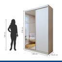 Ver imagem 5 de Guarda Roupa Infantil Premium Arabella 138cm com Espelho 2 Portas 2 Gavetas Minastex Branco