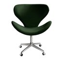 Ver imagem 1 de Poltrona Isis Giratória com Rodinhas Veludo Verde 270 Bella Decor