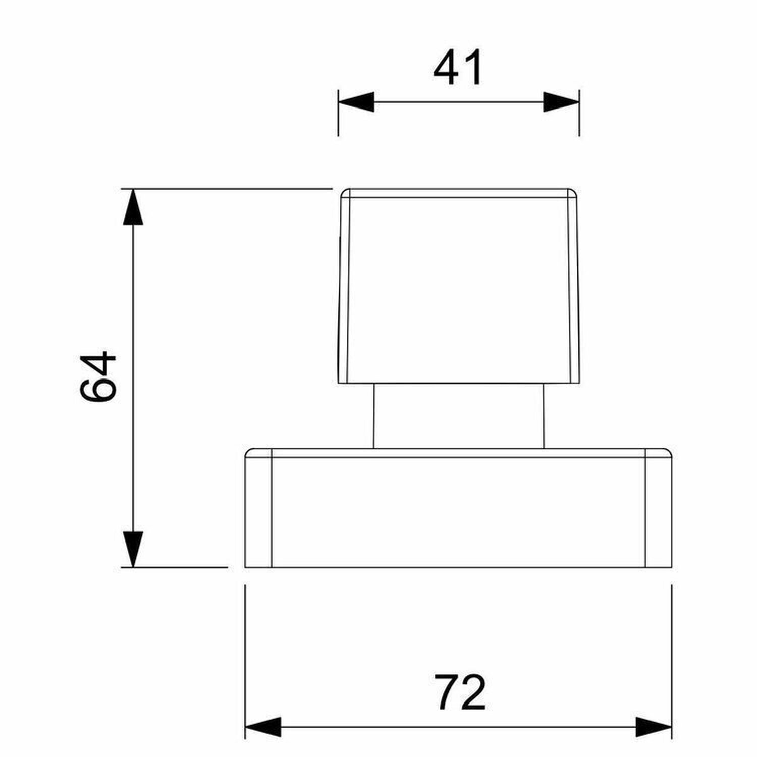 Kit com 2 Acabamento de Registro Base 1.1/4, 1.1/2 Singles One Square Celite - 2