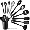 Ver imagem 4 de Kit 10 Peças Utensílios Cozinha Antiaderente Silicone Lorben
