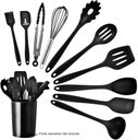 Ver imagem 4 de Kit 10 Peças Utensílios Cozinha Antiaderente Silicone Lorben